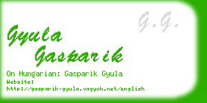 gyula gasparik business card